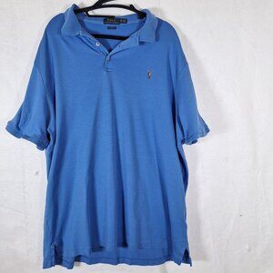 Ralph Lauren Blue Short Sleeve Polo Shirt Men size XXL